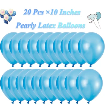20pcs 10palčni Modra Biserno Latex Baloni Rojstni Odraslih Poroko Decora Baby Tuš Otroci Ballon Pribor Žogo valentinov