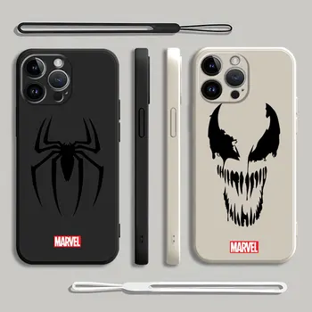 Odbijača Luksuzni Marvel Avengers Junak Logotip Kvadratnih Tekoče mobilnega Telefona Primeru za Xiaomi Mi 11 Lite Lite 12 12T 10T 11T Pro Lite 10