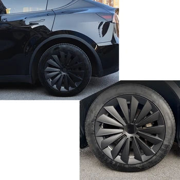 4pcs 19 palca Za Tesla Model Y 2018-2023 Avto, Kolo Hubcap Polno Platišča Kritje Uspešnosti Zamenjava Skp Avtomobilski Pribor