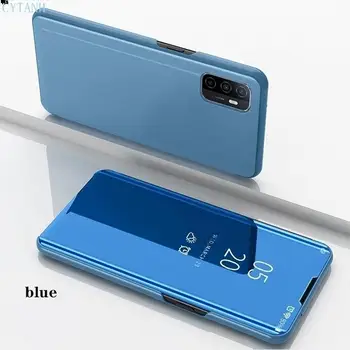 Smart Flip primeru Telefon Za Samsung Galaxy A5 A6 A7 A8 A9 2018 A40S A20 A30 A22 A32 5G A52 A72 S20 S21 FE Luksuzni ogledalo primeru telefon
