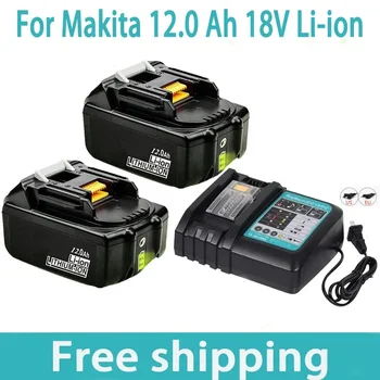 Najnovejše Nadgrajeno BL1860 Polnilna Baterija 18 V 12000mAh Litij-ion baterija za Makita Baterija 18v BL1840 BL1850 BL1830 BL1860B LXT400