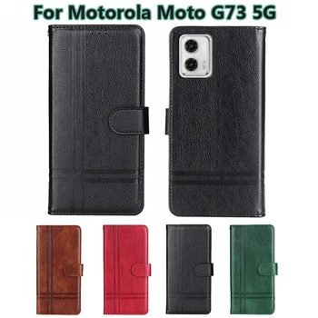 Magnetni Telefon Primerih Za Motorola Moto G73 5G Primeru Usnjene Denarnice Capa Pokrovček Za Capinha Moto G73 5G Primeru 6.5