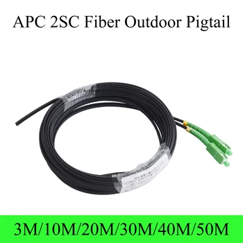 Svjetlovodni Kika APC 2SC Optični Kabel 2-Jedro Single-mode Simplex Prostem Patch Kabel 3M Žica/10M/20M/30 M/40M/50M