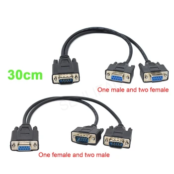 Za blagajno POS Zaslon Serijski Kabel Razdelilnik, ki so Neposredno Povezani COM 2 v 1 DB9 9Pin 1 to2 RS232 Kabla Moški-Ženska