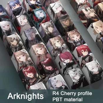 Arknights Keycaps 4 Ključni Keycap R4 PBT Anime Temo Tipkovnico Dekoracijo Pet-sided (obojestransko Tiskanje Tipko Caps Skadi Češnja Profil Dodatki