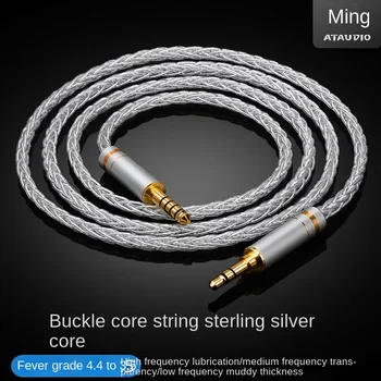 Čisto srebro HIFI 4.4 mm do 3,5 mm Audio kabel, adapter Kabel 4.4 Moški 3.5 mm Moški vtič