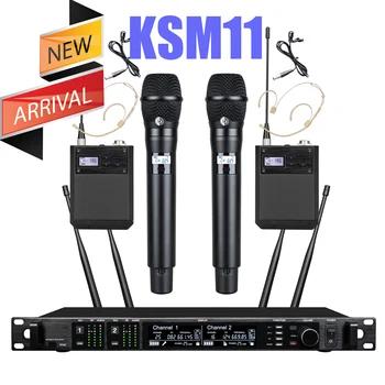 Leicozic KSM11 Dinamično Jedro 500/600/900Mhz Profesionalni Brezžični Mikrofon 2-Kanalni Diveristy Microfono Fazi Microfone KSM8