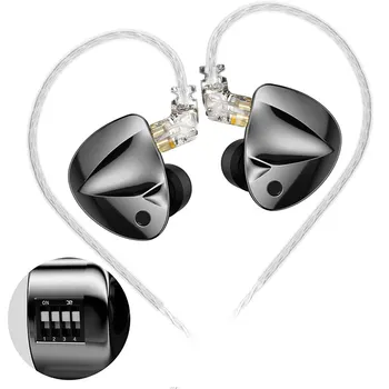 V Uho Žično Čepkov Slušalke Nastavljiv Dvojno Magnetno Dinamično Tuljavo Glasbe HiFi Fazi Spremljati V Živo Slušalka, Glasbo, Slušalke
