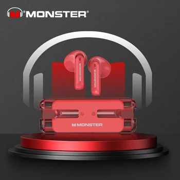 Original Monster XKT08 Gaming Slušalke Stavko Brezžične Bluetooth Slušalke 5.3 Nizke Zakasnitve za Zmanjšanje Hrupa Čepkov Slušalke Nova