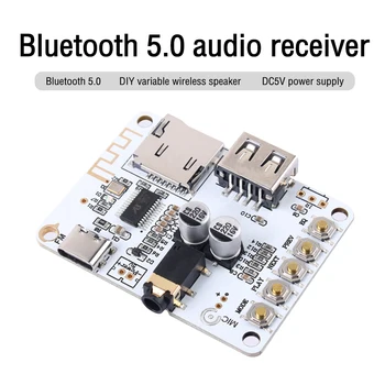 Bluetooth 5.0 Avdio Sprejemnik Odbor S TIP-C TF Kartico v Režo za Dekodiranje Predvajanje Izhod 5V 2.1 Brezžične Stereo Glasbeni Modul