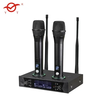 uhf karaoke mikrofon majhen, 2-kanalni ročni akumulatorski brezžični mikrofon profesionalni