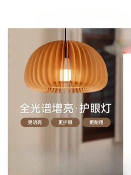 Lujia Liangpin Bučna Obesek Lučka Restavracija Spalnica Zaščito Za Oči Japonski Sredini Letnik Lesene Veter Svetilke Namizne Svetilke