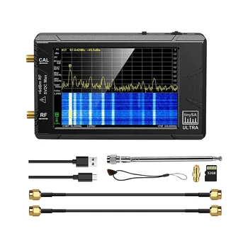Za TinySA ULTRA Analizator Spektra+32GB Kartice 4 inch Zaslon 100KHz Do 5.3 GHz Signal Generator Notranjega Omrežja Lan Tester