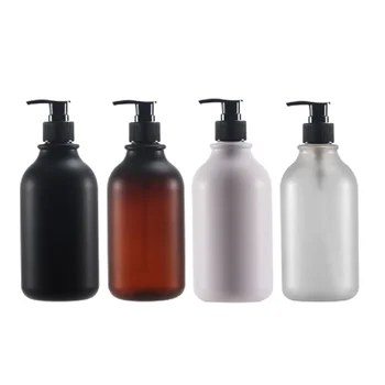 Šampon Steklenice, Plastične PET 10 oz 300 ml 500 ml Prazno Mat Črna Rjava Bela Frost Kozmetične Embalaže Losjon Črpalka Steklenico 13pcs