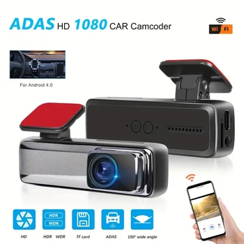 Avto DVR Dashcam HD 1080P 150° Širokim Kotom Fotoaparata ADAS Pomaga Vožnje Wi-Fi Samodejni Vklop/Izklop Vožnje Diktafon