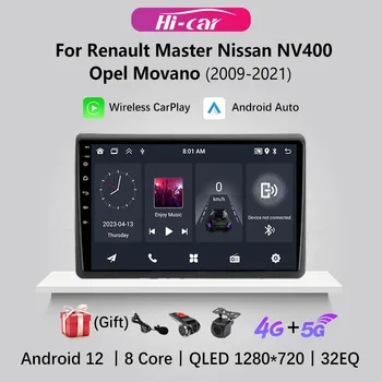 Android avtoradio Za Renault Master Nissan NV400 Opel Movano 2009-2021 2Din Android 12 CarPlay Stereo GPS Navigacija Multimedia