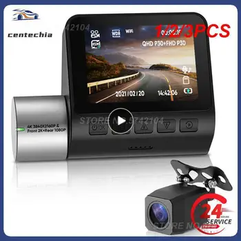 1/2/3PCS Dashcam 4K GPS, WIFI 24h Parkiranje Monitor Dash Cam Night Vision Dual Kamera Za Avto Video Snemalnik Nazaj dvr Spredaj In