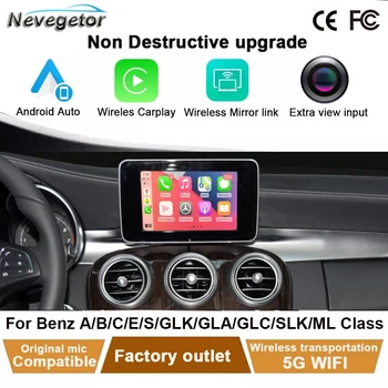Brezžični Apple Carplay Za Mercedes NTG5.0/4.5/4.7/4.0 A/B/C/D/S/GLK/GLA/GLC/SLK/ML Razred Android Auto iOS Ogledalo Avto igra