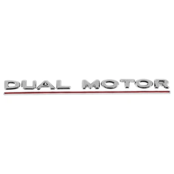 3D Dual Motornih Nalepke Avto Zadaj Prtljažnik Emblem Nalepke Značko Nalepke Za Tesla Model 3 2017-2020, Dekorativne Nalepke