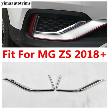 Za MG ZS 2018 - 2021 Sprednji Odbijač meglenke Svetilke Veke Obrvi Trak Okraski za Pokrov Trim ABS Chrome Dodatki Zunanjost