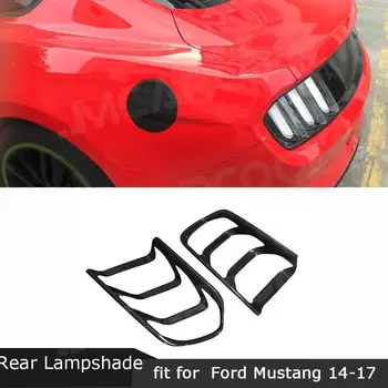 Ogljikovih Vlaken Rep Svetlobe Trim Zadaj Lučka Okvir Primeru Kritje Za Ford Mustang 2014-2021 Avto Zadnji Odbijač Okrasni Dodatki
