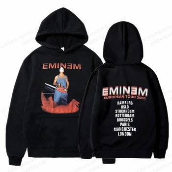 Rapper Eminem pulover s kapuco za Moške, ženska Moda in Ženske Hoodie Hip Hop Hoodie Športno Casual wear Ženske Prostem Album Rock 2023 Ulica Vrhovi