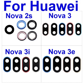 Zadnjo Kamero, Stekla, Pokrov Objektiva Za Huawei Nova 2s 3 3e 3i/P Smart Plus Nazaj Zadnja Kamera, Objektiv Steklo+Okvir Pokrova z Nalepko Popravila