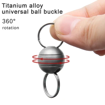 Titanove Zlitine Keychain Mini Vrtljive Sponke Veter Bell Priključek iz Nerjavečega Jekla Keyring EOS Orodje za Hitro Sprostitev