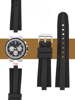 Visoka Kakovost Trdnega Nerjavečega Jekla, Pribor, Sponke za Bvlgari Diagono Silikonski Watch Trak Črne Gume 22 mm Watchbands