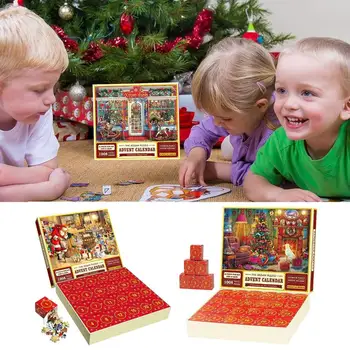 Adventni Koledar Jigsaw Uganke Božič Odštevanje Uganke Darilo Božič Tematskih Svate Uslug Za Otroke Božično Darilo