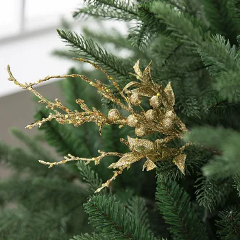 1pc Umetno Božično Veje Bleščice Xmas Tree Okraski Vesel Božič Okraski za Dom 2023 Novo Leto Navidad Darila