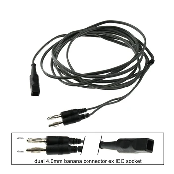 Bipolarna Klešče Kabel za Večkratno uporabo Instrumentov Kabel, 4.0 mm Banana Priključek za Vtičnico, IEC Specifikacija