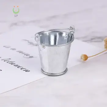 Miniaturni Kovinsko Vedro Mini Kuhinja Dekor Pretvarjamo, Predvajaj Igrače Mikro Dekoracijo Vedro Za Stranke