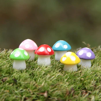 20pcs Mini Mushroom Vrt Dekor Ustvarjalne Krajine DIY Ornament Gobe Moss Vrtni Okras