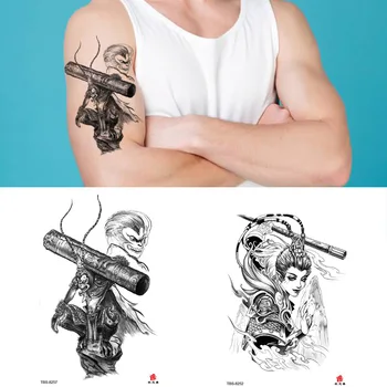 Nepremočljiva Začasni Tattoo Nalepke, Roko Cvet Tatoo za Moške in Ženske, Portret Tiger, Lev, Zmaj Majhno Roko Tatoo Body Art
