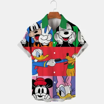 Novi Tiskani Disney Donald Duck Mickey Mouse moška Majica Novo Poletje Moda Ulica Trend Retro Boutique Unisex Vrh