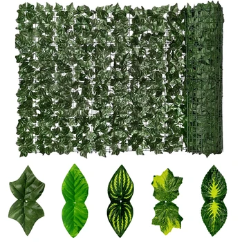 50×500cm Listov Ograjo Ivy Zasebnost Zaslon Balkon Zasebnosti Vrt Listi Ograjo Umetno Hedge Apple Listov Prostem Ograjo Dekoracijo