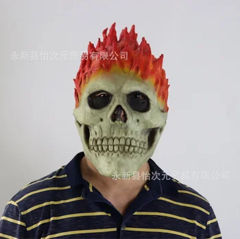 Plamen Kosti Lobanje Masko Ghost Rider, Strašno Grozo Zombi Sablastan Vitez Halloween Grozljivo Demon Masko Carnival Party Rekviziti