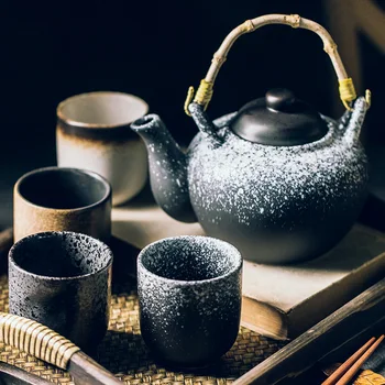 140ml 185ml Japonski Slog Teacup Vode Pokal Lončenina Keramike, Ročno poslikano Kungfu Teacup Kuhinje Drinkware
