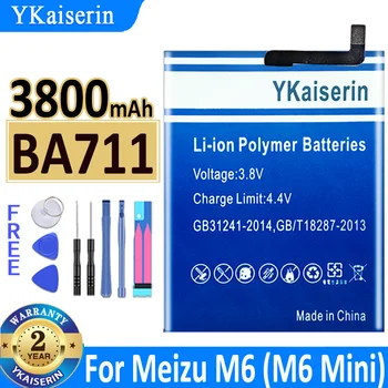 3800mAh YKaiserin Baterije BA711 Za Meizu M6 (M6 Mini) M6Mini Bateria Hitra Dostava