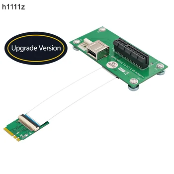 NOVO NGFF M. 2 Tipko A/E za kartico PCI Express X4 USB 2.0 Riser Card z FPC Podaljšek 4Pin Moč Magnetno Ploščico Vertikalni