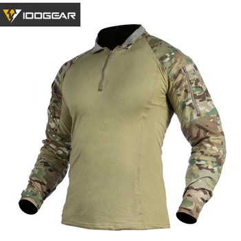 IDOGEAR G4 Vojaške Boj Majica S komolci Taktično Multicam Majica Lov Airsoft Vojske