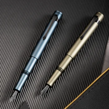 Hongdian M2 Mini Kratek Nalivno Pero, Aluminij Zlitine Kovin Žepni Prenosni Pisanje Pero EF/F Nib Pretvornik Peresa Nastavite