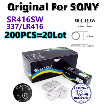 200pcs Original Za SONY SR416SW gumb baterija watch baterije gumbaste baterije LR426 337 SR416SW 1.55 V Posameznih embalaža