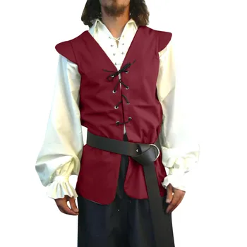 Moški Brezrokavnik Plašč Rider Princ Cosplay Kostum Enotne Obleke Halloween Oblačila za Odrasle Moške